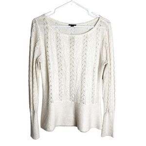 Ann Taylor- Lacey Cream‎ Sweater - Sz. M